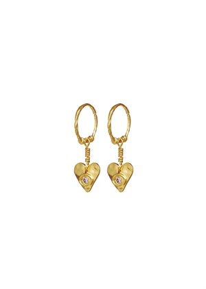 Hestia earring Forgyldt Maanesten 